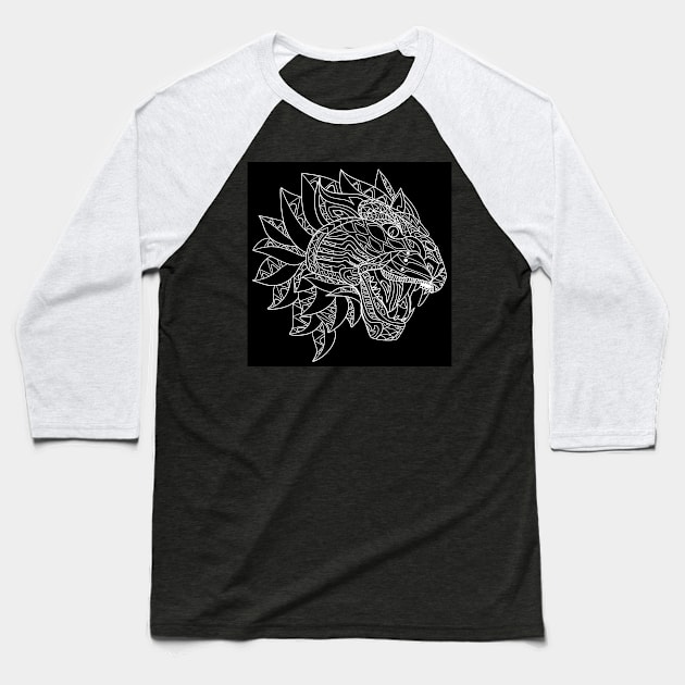 big cats, the dark tiger ecopop Baseball T-Shirt by jorge_lebeau